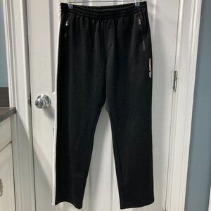 Vintage Polo Sport Ralph Lauren Black White Striped Athletic Track Pants Medium